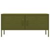 vidaXL Mueble para TV de acero verde oliva 105x35x50 cm