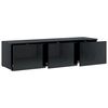 vidaXL Mueble TV madera contrachapada negro brillante 120x34x30 cm