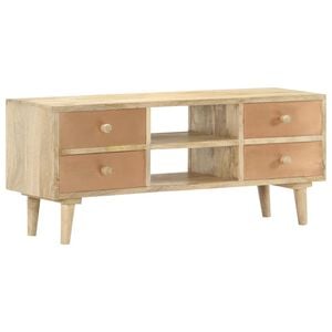 vidaXL Mueble para TV madera maciza de mango 110x30x45 cm
