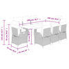 vidaXL Set comedor para jard&iacute;n 9 pzas y cojines rat&aacute;n sint&eacute;tico marr&oacute;n