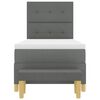 vidaXL Cama tipo Box Spring con colch&oacute;n Gris oscuro 80 x 200 cm tela
