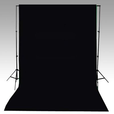 vidaXL Telón de fondo para fotografía algodón negro 600x300 cm