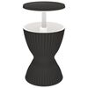 vidaXL Mesa nevera 3 en 1 polipropileno negro