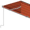 vidaXL Toldo retr&aacute;ctil autom&aacute;tico con persiana naranja y marr&oacute;n 3x2,5m