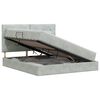 vidaXL Cama con almacenamiento y colch&oacute;n Gris Claro 140 x 190 cm