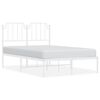 vidaXL Estructura cama sin colchón con cabecero metal blanco 120x200cm