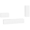 vidaXL Set de muebles para TV 4 piezas madera contrachapada blanco
