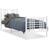 vidaXL Estructura cama sin colch&oacute;n con estribo metal blanco 75x190 cm
