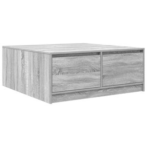 vidaXL Mesa de centro con cajones Sonoma gris 100x100x40 cm