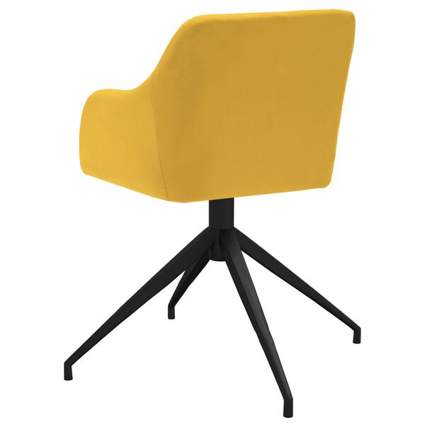 vidaXL Sillas de comedor giratorias 6 unidades tela amarillo