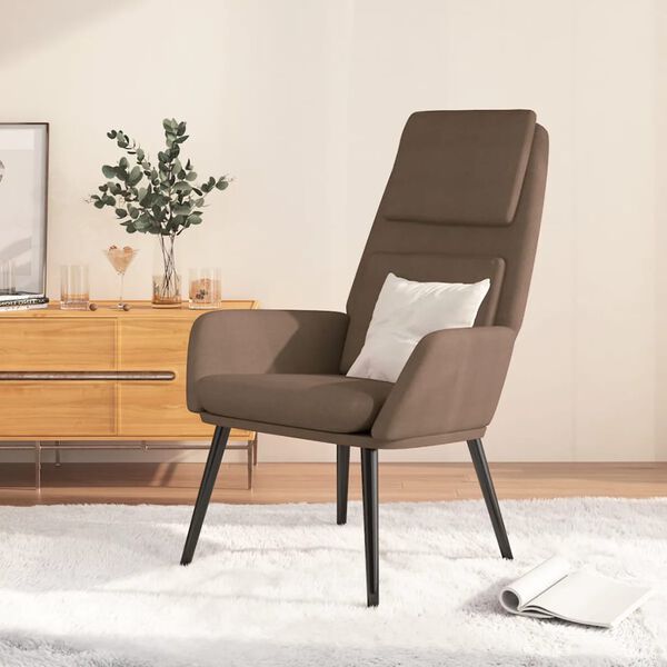 vidaXL Sillón de relax de tela gris taupe