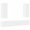 vidaXL Set de muebles para TV 5 piezas madera contrachapada blanco