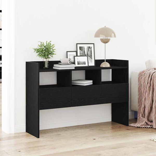 vidaXL Vitrina Roble Negro 105 x 30 x 70 cm Madera contrachapada