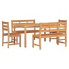 vidaXL Juego de comedor para jard&iacute;n 5 piezas madera maciza de teca