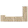 vidaXL Conjunto de mueble de TV Montaje en la pared 4 pcs Roble Sonoma