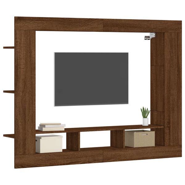 vidaXL Mueble para TV madera de ingenier&iacute;a roble marr&oacute;n 152x22x113 cm