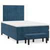 vidaXL Cama box spring con colch&oacute;n terciopelo azul oscuro 120x190 cm