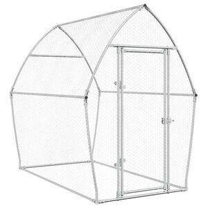 vidaXL Jaula para gallinas acero galvanizado plateado 200x105x182 cm