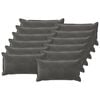 vidaXL Coj&iacute;n con almohada HOUTEN 12 uds. Gris oscuro Terciopelo