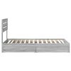 vidaXL Cama con almacenamiento con cabecera Gris Sonoma 90 x 200 cm