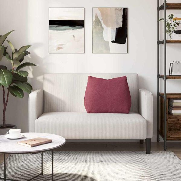 vidaXL Coj&iacute;n de Espalda Rojo vino 60 x 20 x 50 cm tela