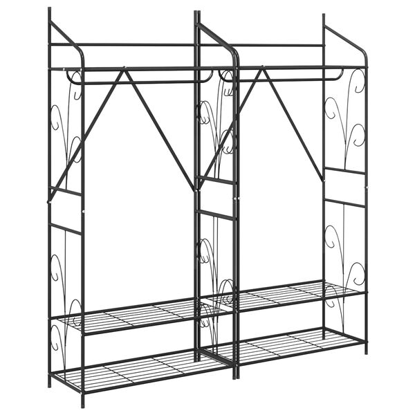 vidaXL Armario Abierto Liso 2 pcs 78 x 36 x 158 cm