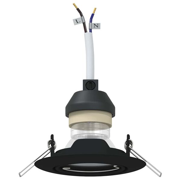 vidaXL Foco 24 pcs Negro 9 x 9 x 2.5 cm Metal