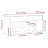 vidaXL Banco zapatero madera de ingeniería roble sonoma 102x30,5x45 cm
