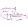 vidaXL Estructura de cama Viana sin colch&oacute;n cuero sint&eacute;tico marr&oacute;n 140x190cm