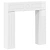 vidaXL Marco de chimenea Blanco Brillante 102 x 18 x 100,5 cm