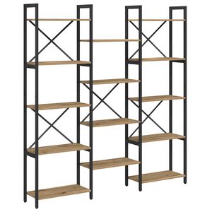 vidaXL Estante de libros Roble artesanal 156 x 25 x 167 cm