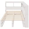 vidaXL Cama con estanter&iacute;a sin colch&oacute;n madera maciza blanca 75x190 cm