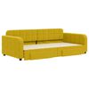vidaXL Sof&aacute; cama nido con cajones terciopelo amarillo 100x200 cm