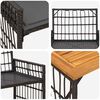vidaXL Juego de muebles de exterior 4 pcs Negro y Gris oscuro