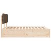 vidaXL Estructura de Cama con Cabecera Tapizada Taupé 135 x 190 cm