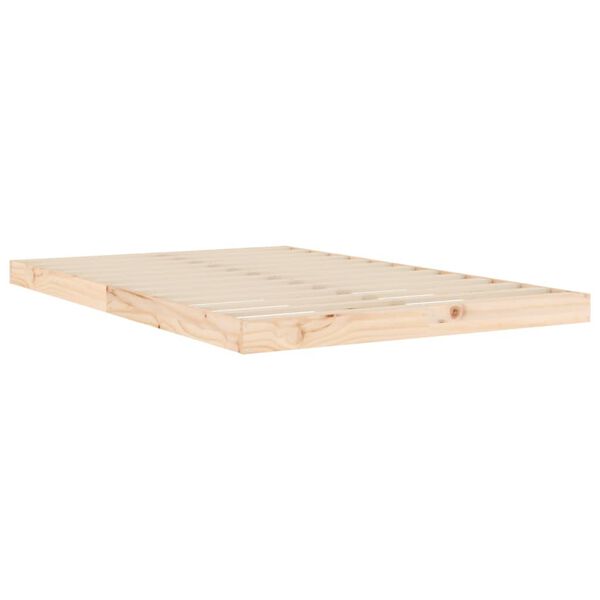 vidaXL Estructura de cama sin colch&oacute;n madera maciza de pino 120x190 cm