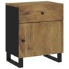 vidaXL Mesita de noche madera mango madera contrachapada 50x33x60 cm