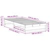 vidaXL Estructura de cama Marrón 100 x 210 cm Madera de pino macizo