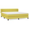 vidaXL Cama box spring con colch&oacute;n tela verde 180x200 cm