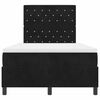 vidaXL Cama Box Spring LED con colch&oacute;n Negro 120 x 200 cm tela