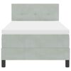 vidaXL Cama tipo Box Spring Gris Claro 80 x 200 cm Terciopelo