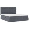 vidaXL Cama con almacenamiento Gris oscuro 180 x 200 cm Terciopelo