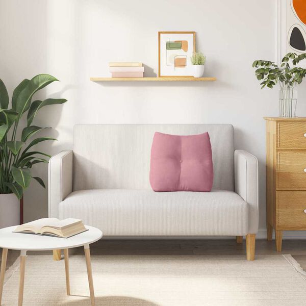 vidaXL Cojín de Espalda Rosa 45 x 24 x 50 cm Terciopelo