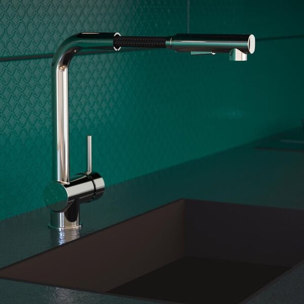 EISL Grifo monomando de cocina con caño extraíble COOL cromado