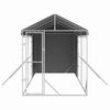 vidaXL Perrera de exterior con toldo acero galvanizado plata 2x6x2,5 m