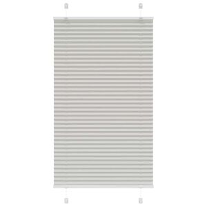 vidaXL Estor Plisado gris claro 70x150 cm Tela Ancho 69,4 cm Poli&eacute;ster