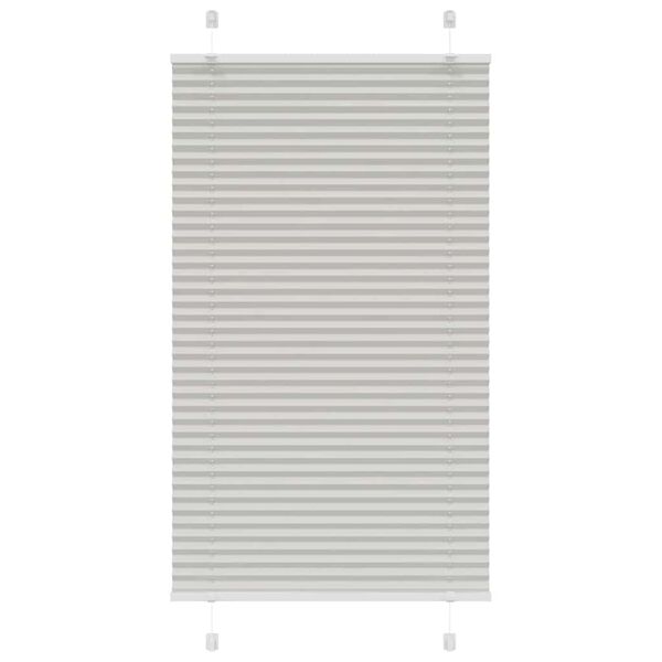 vidaXL Estor Plisado gris claro 70x150 cm Tela Ancho 69,4 cm Poli&eacute;ster