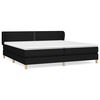 vidaXL Cama box spring con colch&oacute;n tela negro 200x200 cm