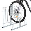 vidaXL Soporte para 3 bicicletas suelo independiente acero galvanizado