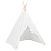vidaXL Tienda tipi ni&ntilde;os y bolsa piel melocot&oacute;n blanco 120x120x150cm